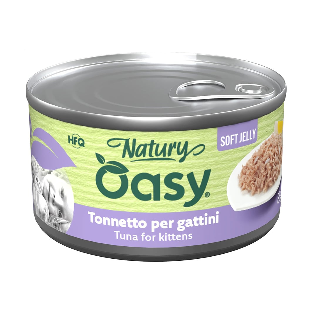 Вологий корм для кошенят Oasy Natury з тунцем в желе, 85 г
